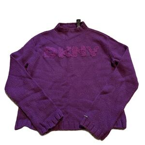 Vintage DKNY Purple Knit Sweater Large Women’s Y2K